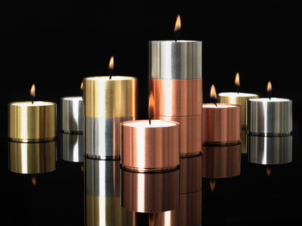 ArchitectMade - Ensemble de photophores pour bougies chauffe-plat Trepas Six
