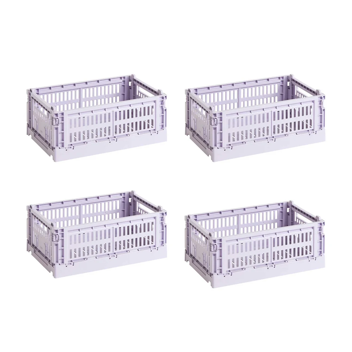 HAY - Colour Crate Panier S, 26,5 x 17 cm, lavender, recycled (set de 4)