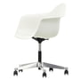 Vitra - Eames Plastic Armchair PACC, blanc, roulettes pour sols durs