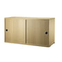 String - Module d'armoire avec portes coulissantes 78 x 30 cm, chêne