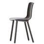 Vitra - chaise Hal Wood, noir / chêne foncé / patins plastiques noir   