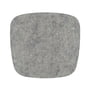 Hey Sign - Coussin de siège en feutre pour Eames Plastic Armchair, gris clair chiné 5 mm AR, avec revêtement anti-dérapant