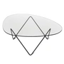 Gubi - Pedrera Table basse, acier noir / transparent