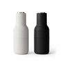 Audo - Bottle Grinder Set de moulins à sel et à poivre, ash / carbon (couvercle en acier inoxydable)