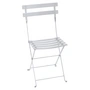 Fermob - Bistro Chaise pliante en métal, blanc coton