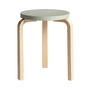 Artek - 60 Tabouret, laqué vert / bouleau naturel