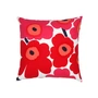 Marimekko - Pieni Unikko Taie d'oreiller 50 x 50 cm, blanc / rouge