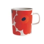 Marimekko - Oiva Unikko Gobelet avec anse, 250 ml, blanc / rouge