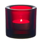 Iittala - Kivi Porte-bougie à chauffe-plat, cranberry rouge