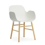 Normann Copenhagen - Fauteuil Form Armchair, piètement en chêne / blanc