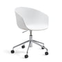Hay - About A Chair AAC 52 avec Gaslift, aluminium poli / white 2. 0
