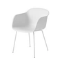 Muuto - Fiber Chair Tube Base , blanc recyclé