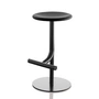 Magis - Tabouret Tibu, acier noir / PU noir (1764 C)