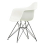 Vitra - Eames Plastic Armchair DAR, basic dark / blanc (patins en feutre basic dark)