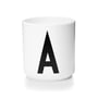 Design Letters - Tasse en porcelaine AJ - A, blanc