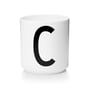 Design Letters - Tasse en porcelaine AJ - C, blanc