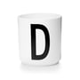Design Letters - Tasse en porcelaine AJ - D, blanc