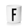 Design Letters - Tasse en porcelaine AJ - F, blanc