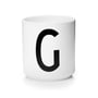 Design Letters - Tasse en porcelaine AJ - G, blanc