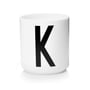 Design Letters - Tasse en porcelaine AJ - K, blanc