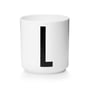 Design Letters - Tasse en porcelaine AJ - L, blanc