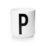 Design Letters - Tasse en porcelaine AJ - P, blanc