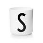 Design Letters - Tasse en porcelaine AJ - S, blanc