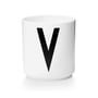 Design Letters - Tasse en porcelaine AJ - V, blanc
