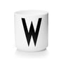 Design Letters - Tasse en porcelaine AJ - W, blanc