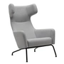 Softline - Havana Fauteuil à oreilles, structure noire / feutre gris clair (620)