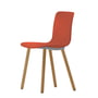 Vitra - chaise Hal Wood, brique / chêne clair / patins plastiques 