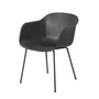 Muuto - Fiber Chair Tube Base , noir recyclé