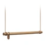 Lind DNA - LAVE-LINGE Swing Portemanteau suspendu M (80 cm), chêne naturel / cuir naturel