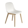Muuto - Fiber Side Chair Wood Base, chêne / blanc recyclé