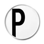 Design Letters - AJ Assiette en porcelaine P