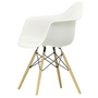Vitra - Eames Plastic Armchair DAW, frêne couleur miel / blanc (patins en feutre blanc)