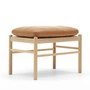 Carl Hansen - OW149F Colonial Repose-pieds, chêne savonné / cuir SIF 95