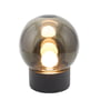 Pulpo - Lampe de table Boule Small, gris fumé/gris fumé/socle noir