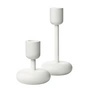 Iittala - Nappula Bougeoirs, set de 2, 107+183 mm, blanc