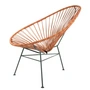 Acapulco Design - Acapulco Chair, cuir cognac / noir