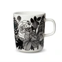 Marimekko - Oiva Siirtolapuutarha Gobelet avec anse 250 ml, blanc / noir / turquoise