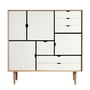 Andersen Furniture - Commode S3, chêne huilé / façades blanches