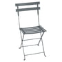 Fermob - Bistro Chaise pliante en métal, gris orage