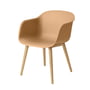Muuto - Fiber Chair Wood Base, chêne / ocre recyclé
