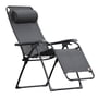 Fiam - Amida Chaise longue relax, aluminium noir / noir