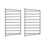 String - Échelle murale pour String Étagère 50 x 30 cm (lot de 2), noir