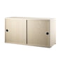 String - Module d'armoire avec portes coulissantes 78 x 30 cm, frêne