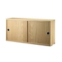 String - Module d'armoire avec portes coulissantes 78 x 20 cm, chêne