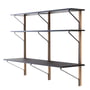 Artek - Étagère murale Kaari REB 010 avec bureau, 200 cm, noir / chêne naturel