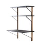Artek - Étagère murale Kaari REB 013 avec bureau, 100 cm, noir / chêne naturel